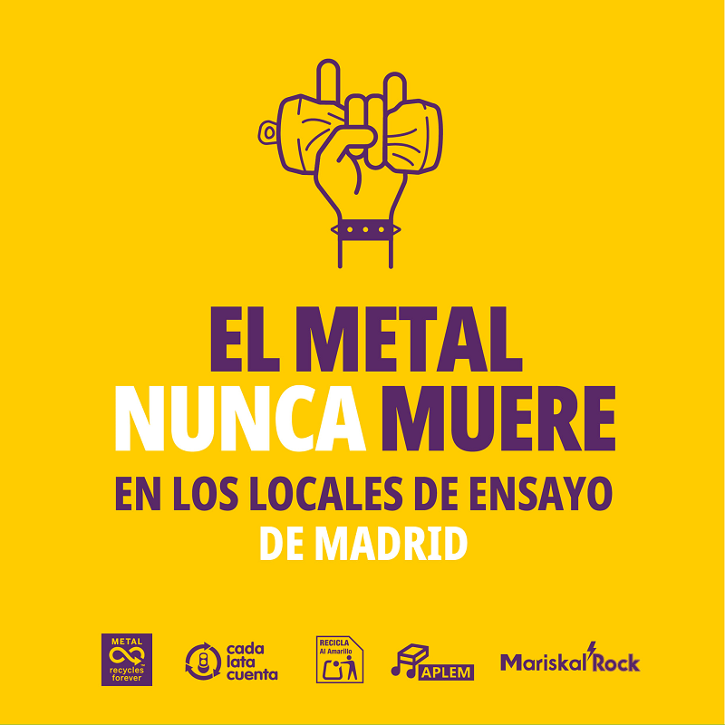 Las salas de ensayo de Madrid se suman al reciclaje con`El Metal Nunca Muere´