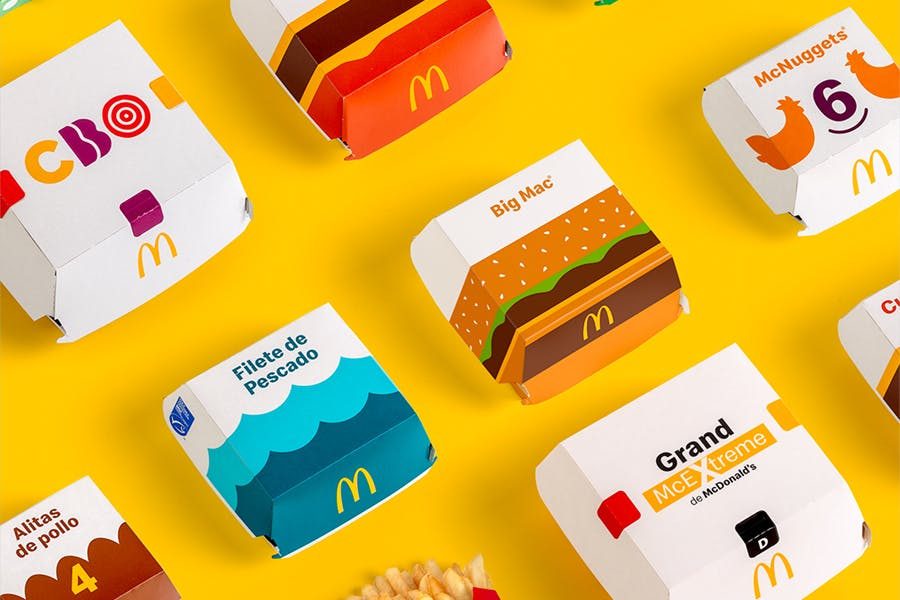 McDonald’s apuesta por el minimalismo y el color en su nuevo packaging
