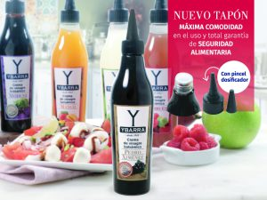 Ybarra presenta su crema de vinagre balsámico al Pedro Ximénez e innova con el tapón de sus cremas