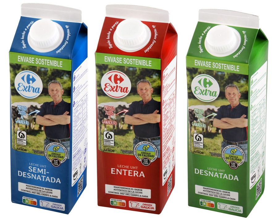 Carrefour lanza leche Círculo de Calidad en un envase más sostenible