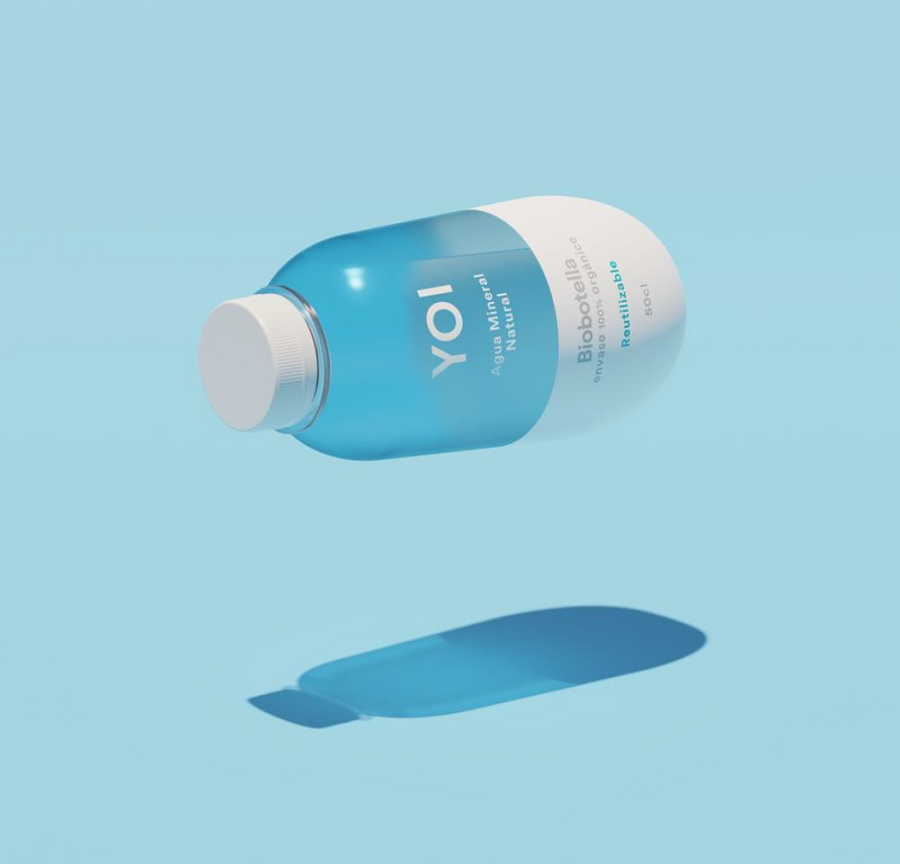 YOI, nace una biobotella de agua mineral de alta calidad 100% biodegradable que se convierte íntegramente en compost