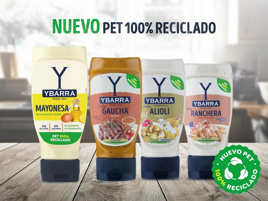 Ybarra refuerza su compromiso con el medio ambiente lanzando pet 100% reciclado
