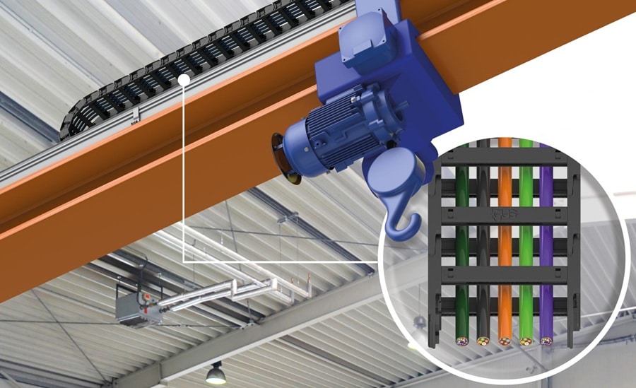 02-06-2025. Ahorro de hasta un 40% en costes en grúas de interior con la nueva 'glide-chain' de igus
